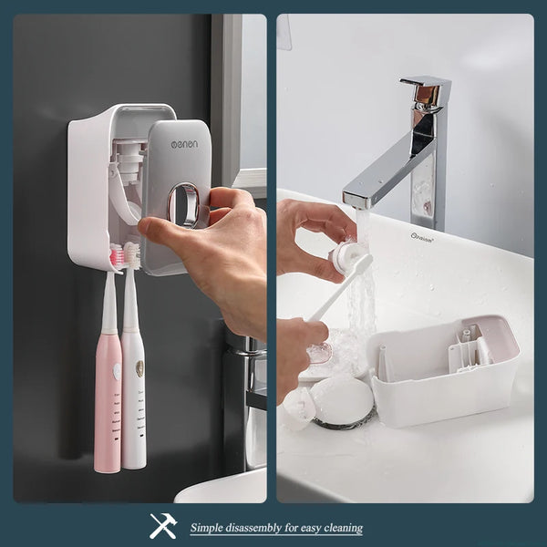 Tarrahol™ |   Toothpaste, Toothbrush Holder Wall Mounted Bathroom Accessories Sets